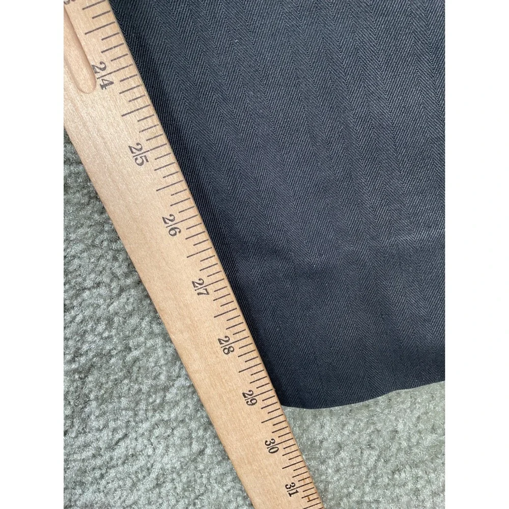 Tommy Bahama Pleated Dress Pants Mens 33x34 Black Silk blend Herringbone Trouser